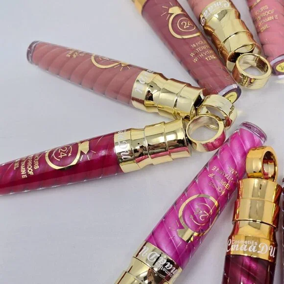 Cmaadu ✦ 17pc Waterproof Lipstick Vault ✦ Vitamin E 24HR Wear Swirl Design NWT - Picture 8 of 11